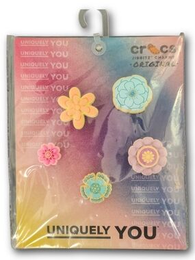 Cute Retro Flower Jibbitz Pack (5 Pieces) - Brand New!